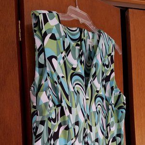 Green and Black Mod Dress